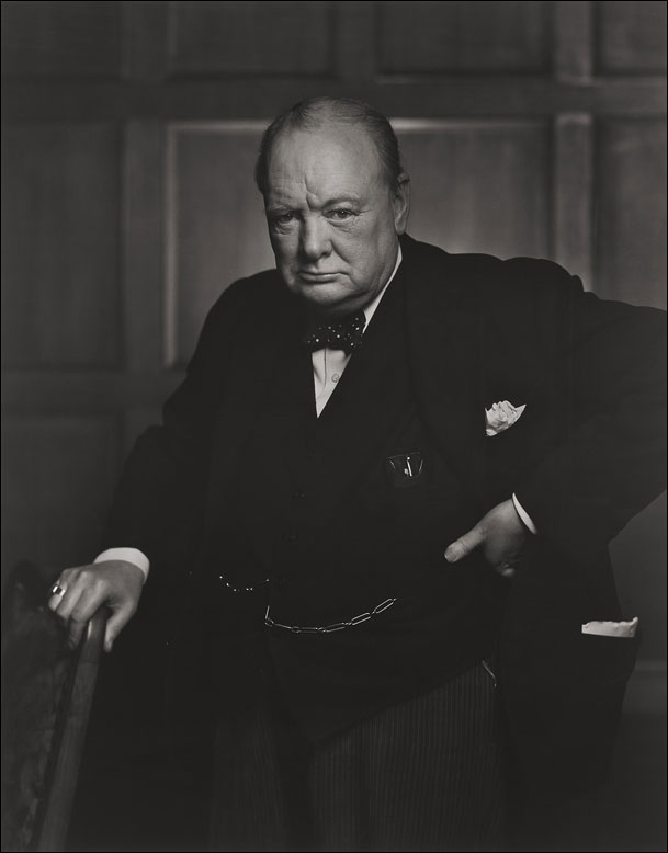 Churchill angry after photographer removed cigar from his mouth during a portrait session