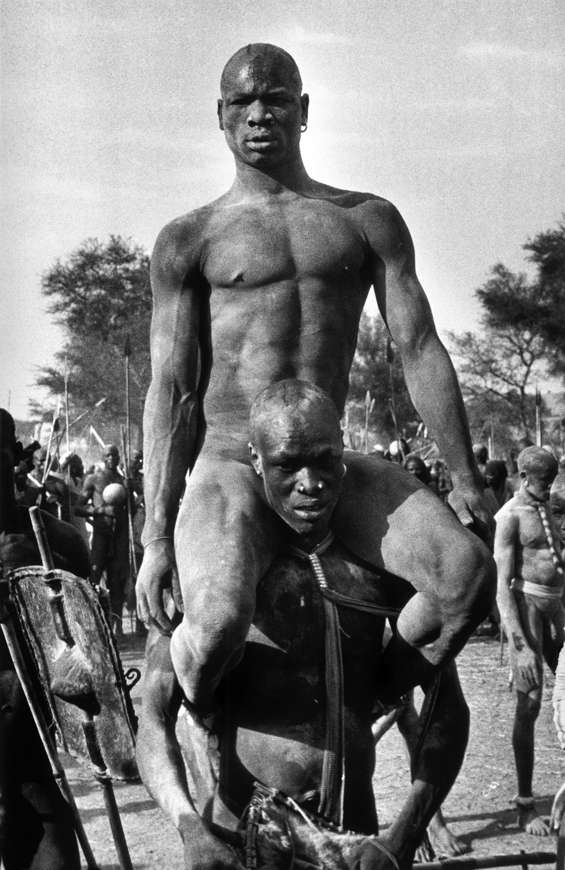 Nuba Wrestlers by George Rodger, 1951